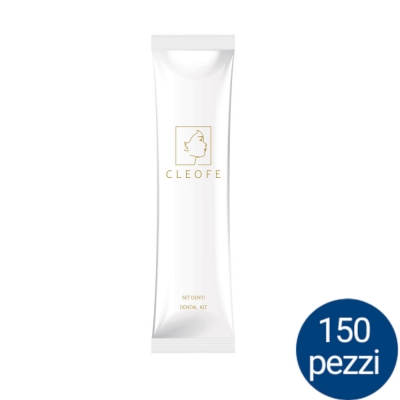 Linea Cortesia - Set Igiene Orale in confezione Flowpack - Brand Cleofe - Cartone 150 pezzi