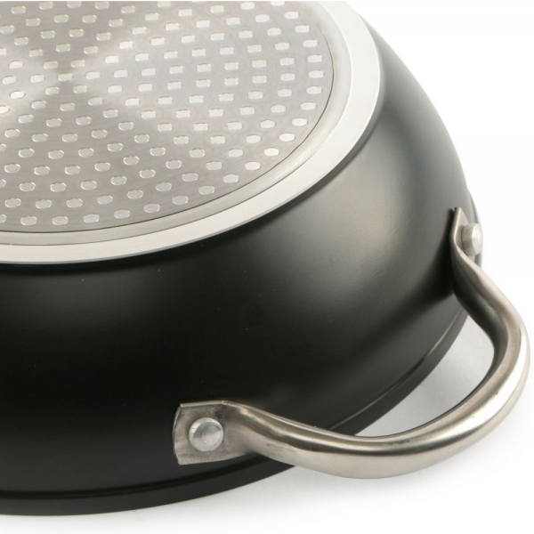 Tegame Nero Antiaderente cm 24 - 2 Manici Tubolari Inox - Perfect ChefProdotto