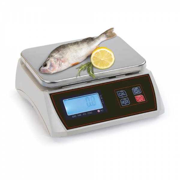 Bilancia elettronica mono display da banco, precisione 1 g, portata massima 30 kg – ideale per uso commerciale o alimentare