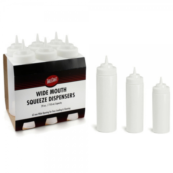 Dispenser Trasparente 354 ml Base Larga &ndash; 6 Pezzi