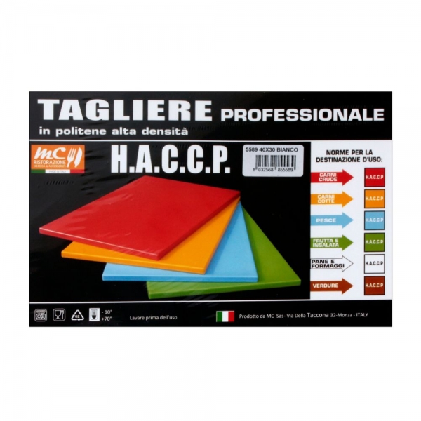 Tagliere Polietilene con Fermi 60×40×2 Blu | Professionale