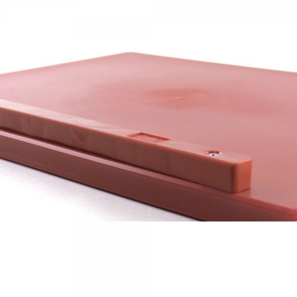 Tagliere Polietilene con Fermi 60×40×2 rosso | Professionale