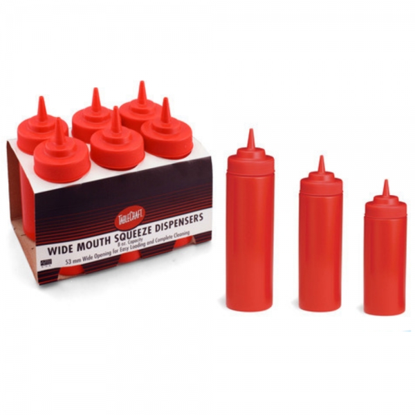 Dispenser Rosso Base Larga 350 ml – 6 Pezzi