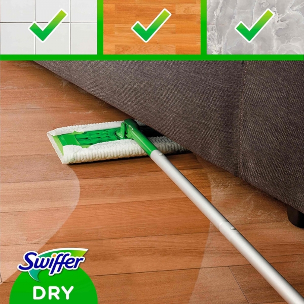 Ricarica Swiffer Dry Maxi 12 Panni Catturapolvere per Pavimenti Lisci e Parquet