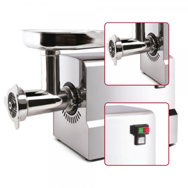 Tritacarne Professionale RGV TPM 22 – Acciaio Inox con Motore a Servizio Continuo