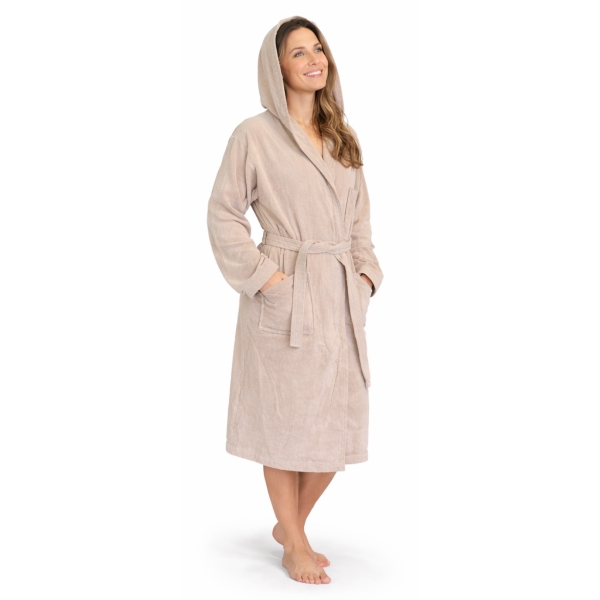 Accappatoio Las Vegas in Spugna 100% Cotone 450 gr/m² – Beige - Taglia L