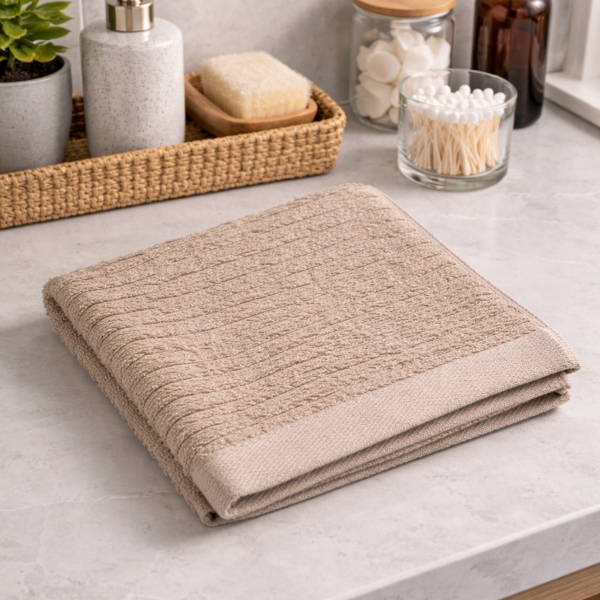 Asciugamani Viso Las Vegas 100x60 cm in Spugna 100% Cotone 450 gr/m² – Beige (Confezione 12 Pezzi)