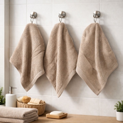 Lavette Bagno 30x30 cm spugna di Cotone 450 gr/m² Beige – Las Vegas - Confezione 30 pezzi