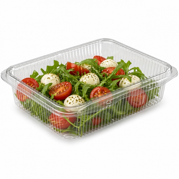 Contenitori PET Rettangolari 1000cc con Coperchio E02 – 50 Pezzi