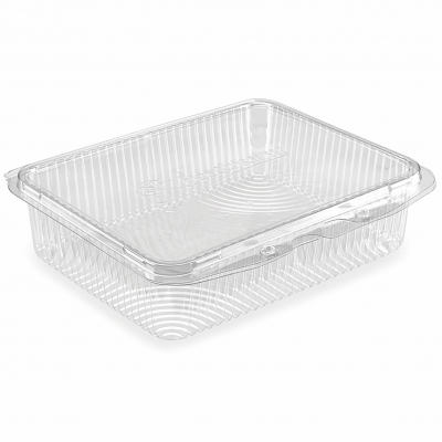 Contenitori PET Rettangolari 1000cc con Coperchio E02 – 50 Pezzi