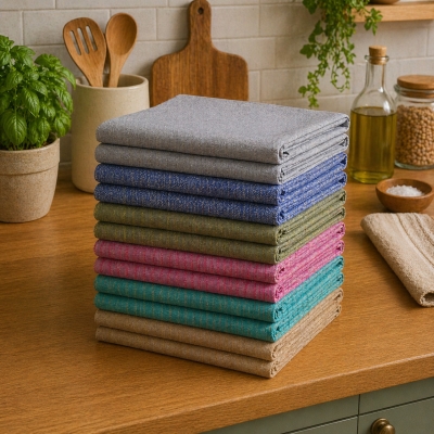 Torcioni da Cucina 50x70 cm in Cotone Colori Mix – Confezione da 12 Pezzi