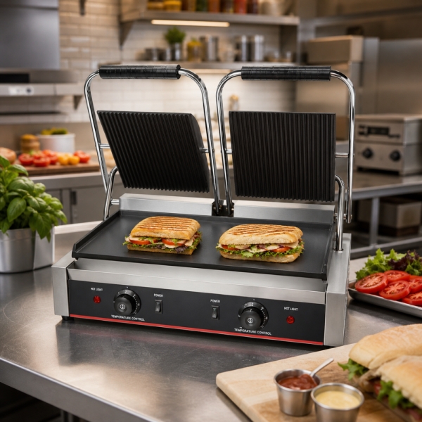Piastra per Panini Doppia Horecatech RS573 Professionale