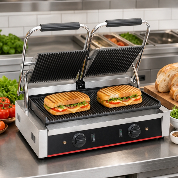 Piastra per Panini Doppia Horecatech RS557 Professionale