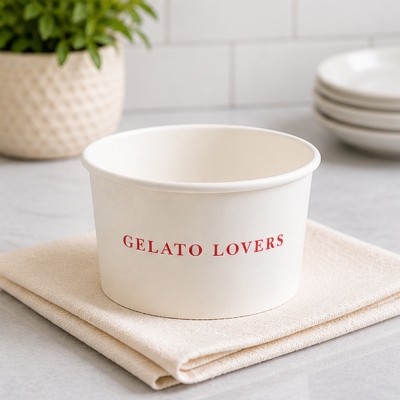 Coppetta Gelato in Carta Alcas PAP 120 cc White – Biodegradabile per Gelateria