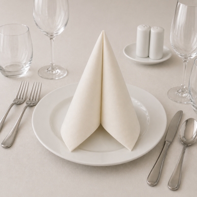 Tovagliolo Light Avorio in Airlaid 40×40 cm