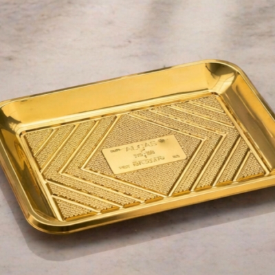 Vassoio Dorato portadolci Alcas Kadò 23,5×16 cm – Misura 2 in PET