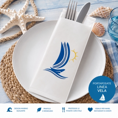 Portaposate Linea Vela Monouso – Cartone da 500 pezzi